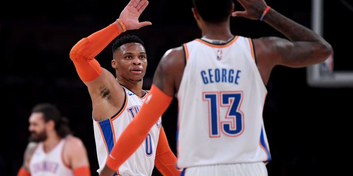 2500x1812 Paul George, Russell Westbrook Make NBA History as Thunder Beat
