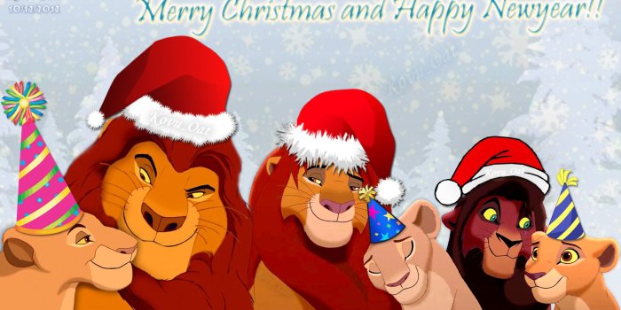 1920x1080 TLK Family Merry Christmas and Happy New year - The Lion King
