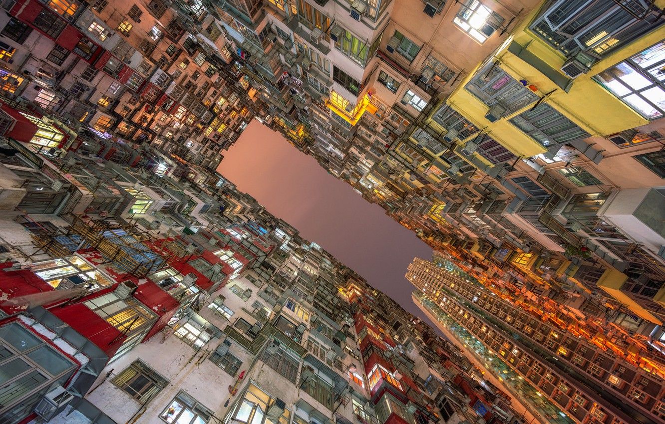 1332x850 Photo Wallpaper Windows, Building, Home, Hong Kong, - Voigtlander