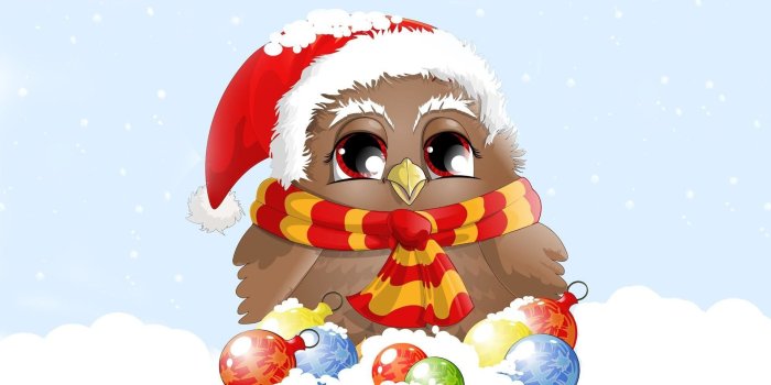 1920x1080 54+ Owl Christmas Wallpapers on WallpaperPlay