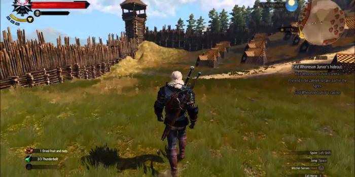 1280x720 The Witcher 3 - Breaking into the Nilfgaardian Army Camp - Wall Jumping