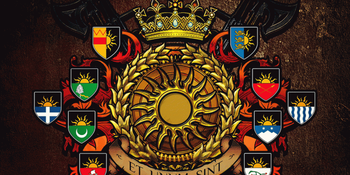 1024x1024 Nilfgaard Camp Witcher Wallpaper