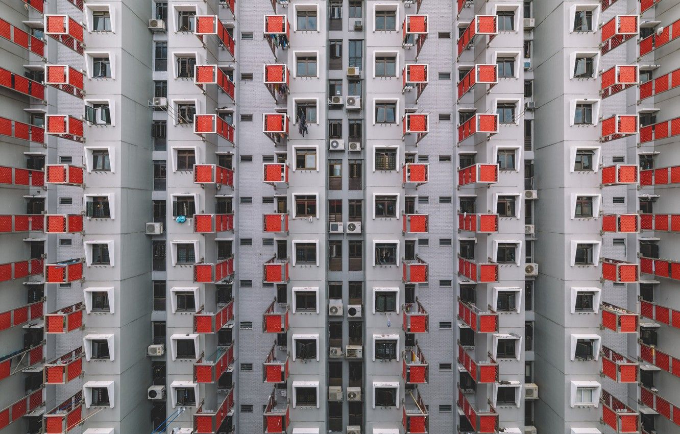 1332x850 Wallpaper the city, house, Windows, China, hanger, hanger, Hong Kong