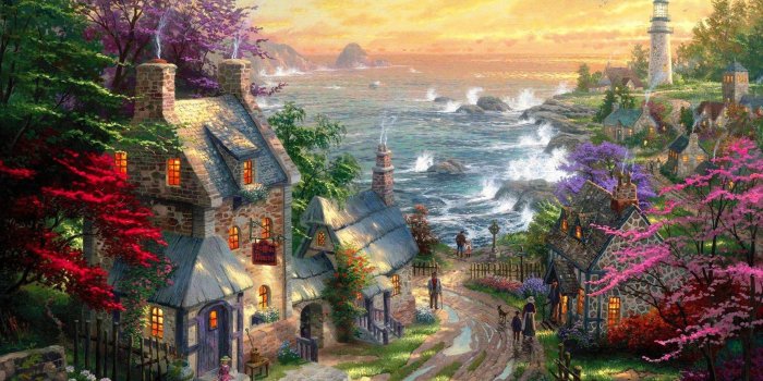 3010x2220 Thomas, Kinkade, Summer, Wallpaper, For, Iphone, U, Amazing Photos