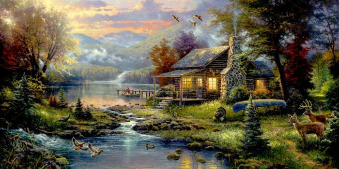 1502x993 Thomas Kinkade Wallpaper | All in One Wallpapers