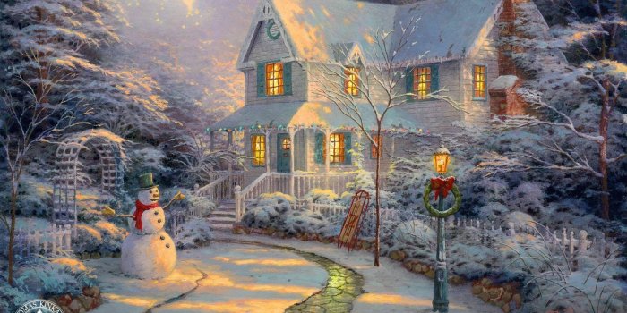1920x1200 45+ Thomas Kinkade Christmas Wallpapers - Download at WallpaperBro