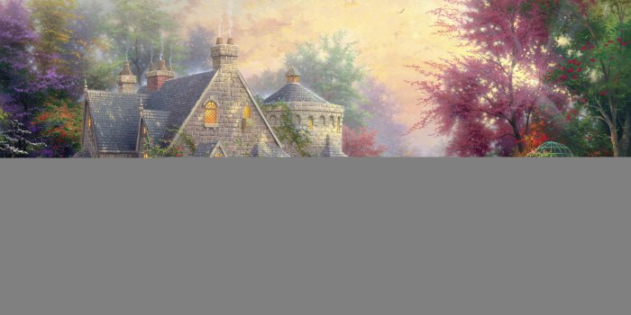 5391x3592 Hd Wallpaper - Thomas Kinkade Lamplight Manor (#1409588) - HD
