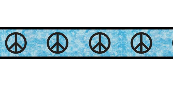 3500x3500 Sweet JoJo Designs Turquoise Groovy Peace Sign Tie Dye Wall Border