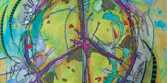 1600x1206 Download Artistic Psychedelic Trippy Hippie Peace Peace Sign