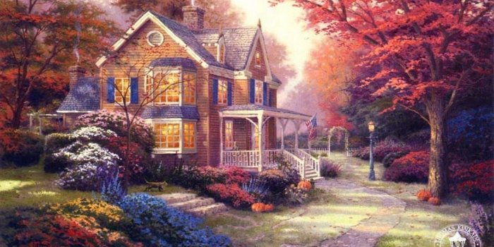 1920x1080 Christmas Thomas Kinkade Winter Wallpapers - Top Free Christmas