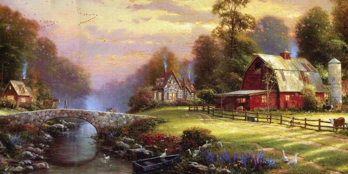 1024x768 Thomas Kinkade Wallpaper Border (61+), Find HD Wallpapers For Free