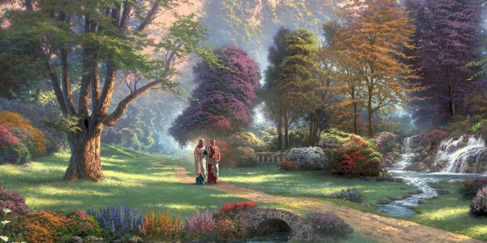 2406x1504 Thomas, Kinkade, Autumn, Wallpaper, Images, Amazing, Colorful
