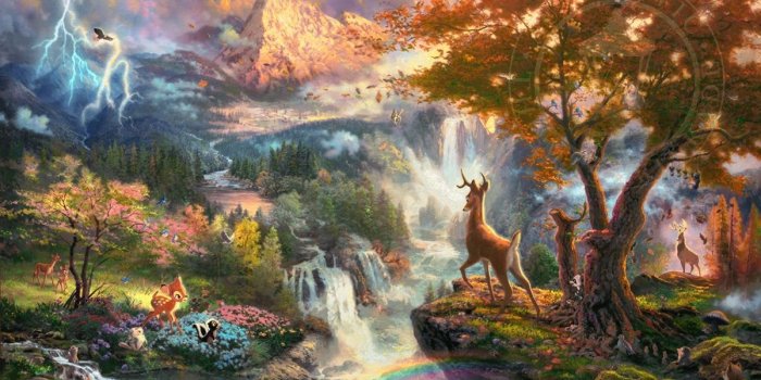 1200x798 Bambi's First Year – Limited Edition Art | Thomas Kinkade Studios