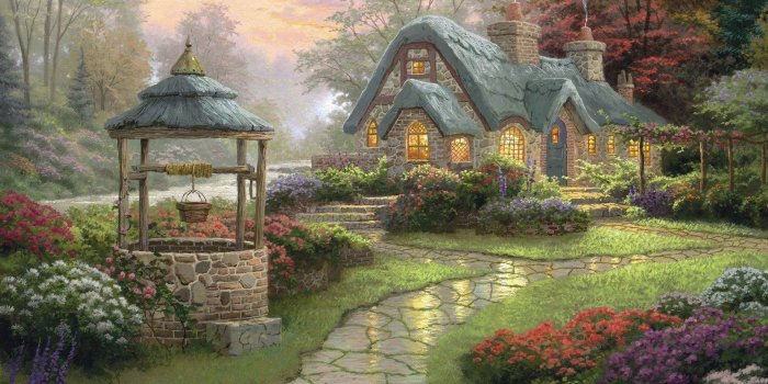 1920x1200 40+ Thomas Kinkade Summer Wallpapers - Download at WallpaperBro