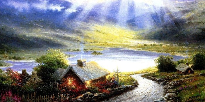 1024x768 Thomas Kincade Wallpaper Designs | Free Thomas Kinkade Desktop