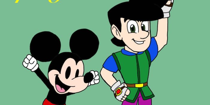 1024x768 Sam and Mickey Mouse: Spring's here! by DisneyJared23