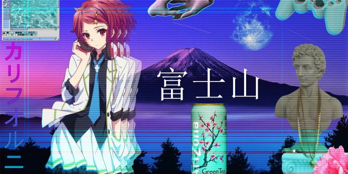2558x1439 HD wallpaper: anime, vaporwave, aesthetic, people, unrecognizable
