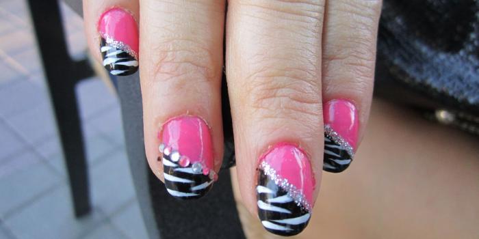 1600x1200 Nails Acrylic :Romantic Hot Pink Zebra Nail Designs-Nail Designs In Pink