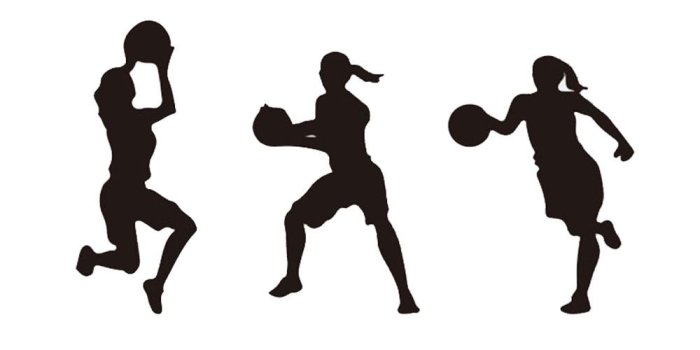 1000x1000 PVC Black Basketball Girl Wallpaper Wall Stickers Decal Removable