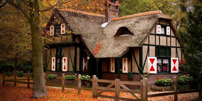 2560x1440 3334522 House, Cozy, Autumn, Trees wallpaper and background | City