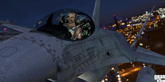 1332x850 Wallpaper night, the plane, fall, gta5, 2014, trevor, grand theft