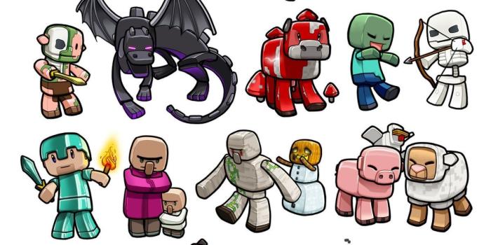 1200x1226 Minecraft mobs soo cute!!!! | Minecraft | Minecraft drawings