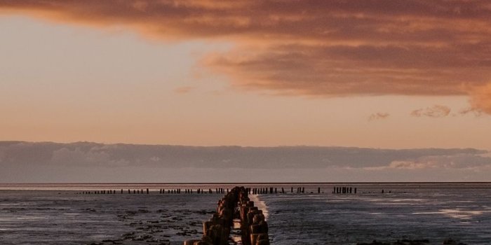 938x1668 Download wallpaper 938x1668 ocean, sunset, horizon, pier iphone 8/7
