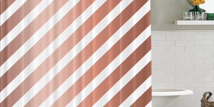 1089x1002 Amazon.com: LILYMUA Rose Gold Fabric Bathroom Shower Curtain