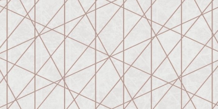 965x909 Debona Laser Vinyl Wallpaper - 2479 - White/Rose Gold