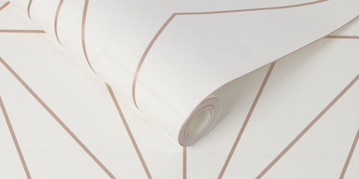 1024x1024 Harmony White Rose Gold Wallpaper | White Wallpaper | Graham & Brown