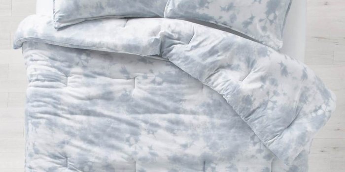 1000x1000 Tie Dye Jersey Duvet and Sham Set Light Blue - Twin XL