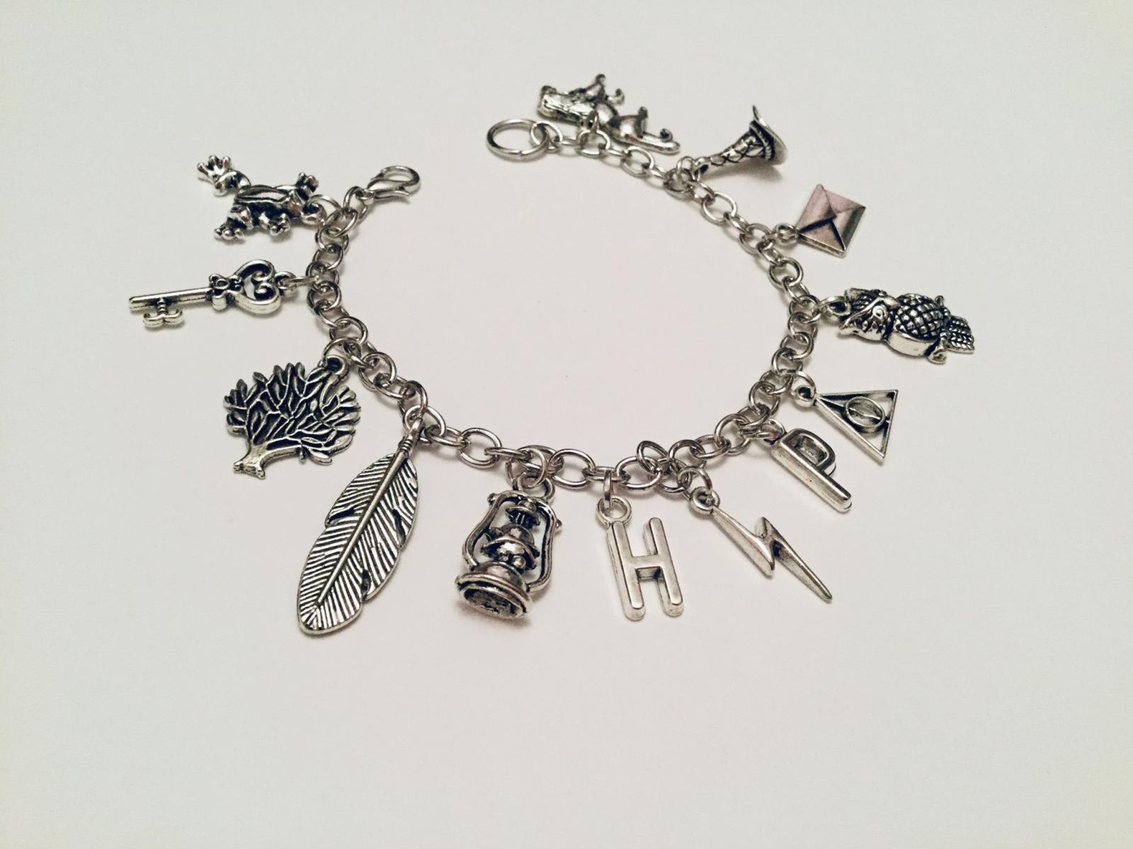 2048x1536 Harry Potter Inspired First Year Charm Bracelet, Silver Charm Bracelet,  Wizarding World of Harry Potter