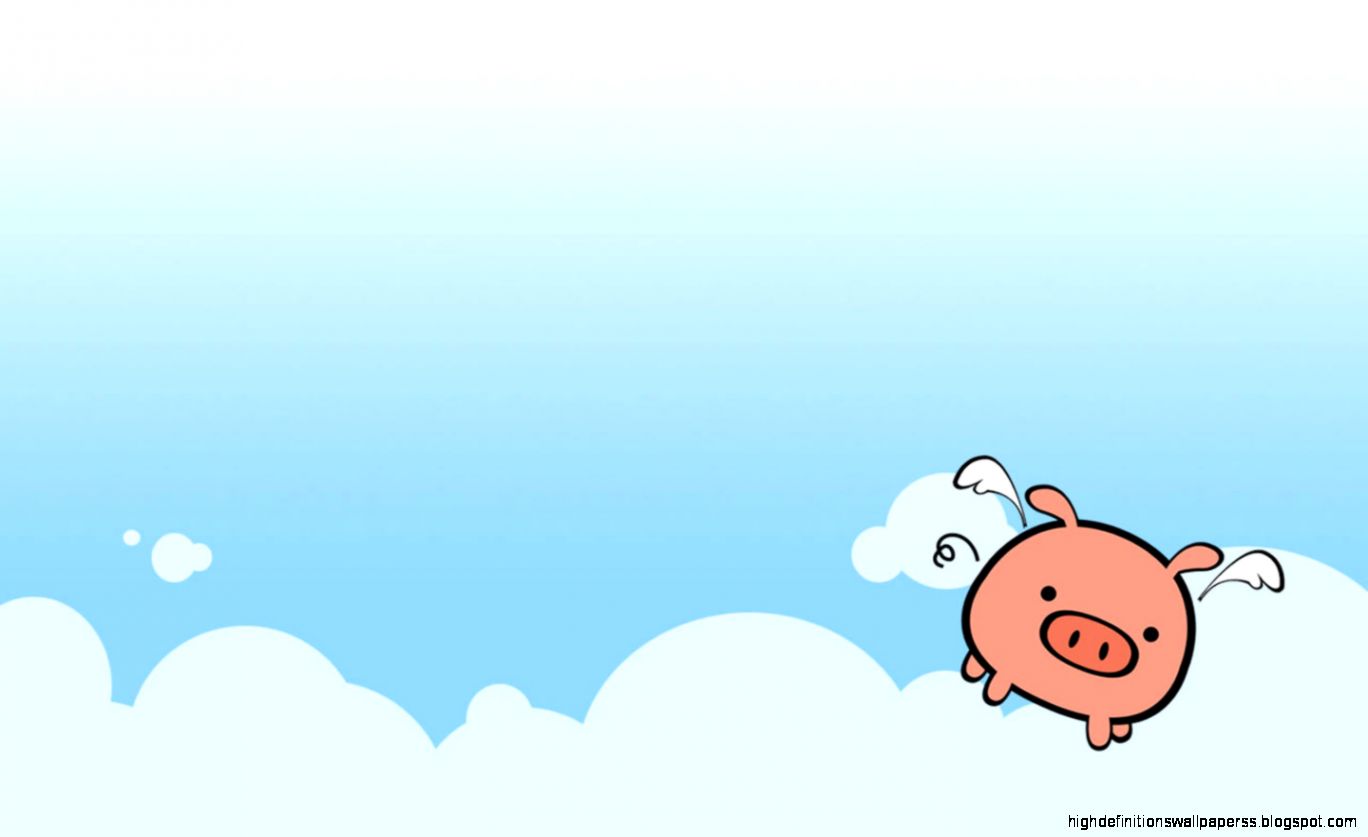 1368x837 Animal Wallpaper > Pigs Pictures - Cartoon Flying Pig (#256791) - HD