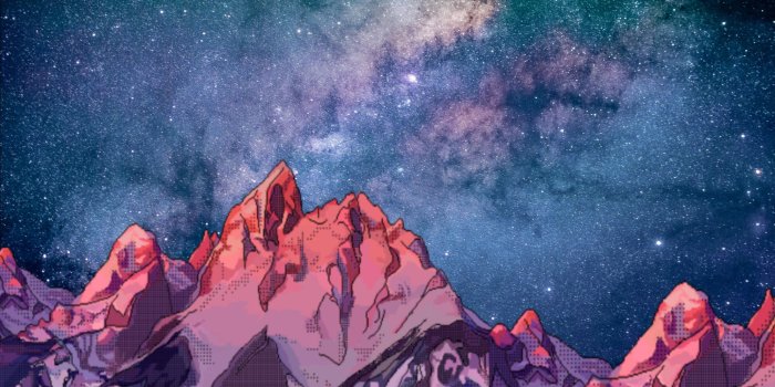 2145x1335 galaxy background mountains 80s wallpaper aesthetic...
