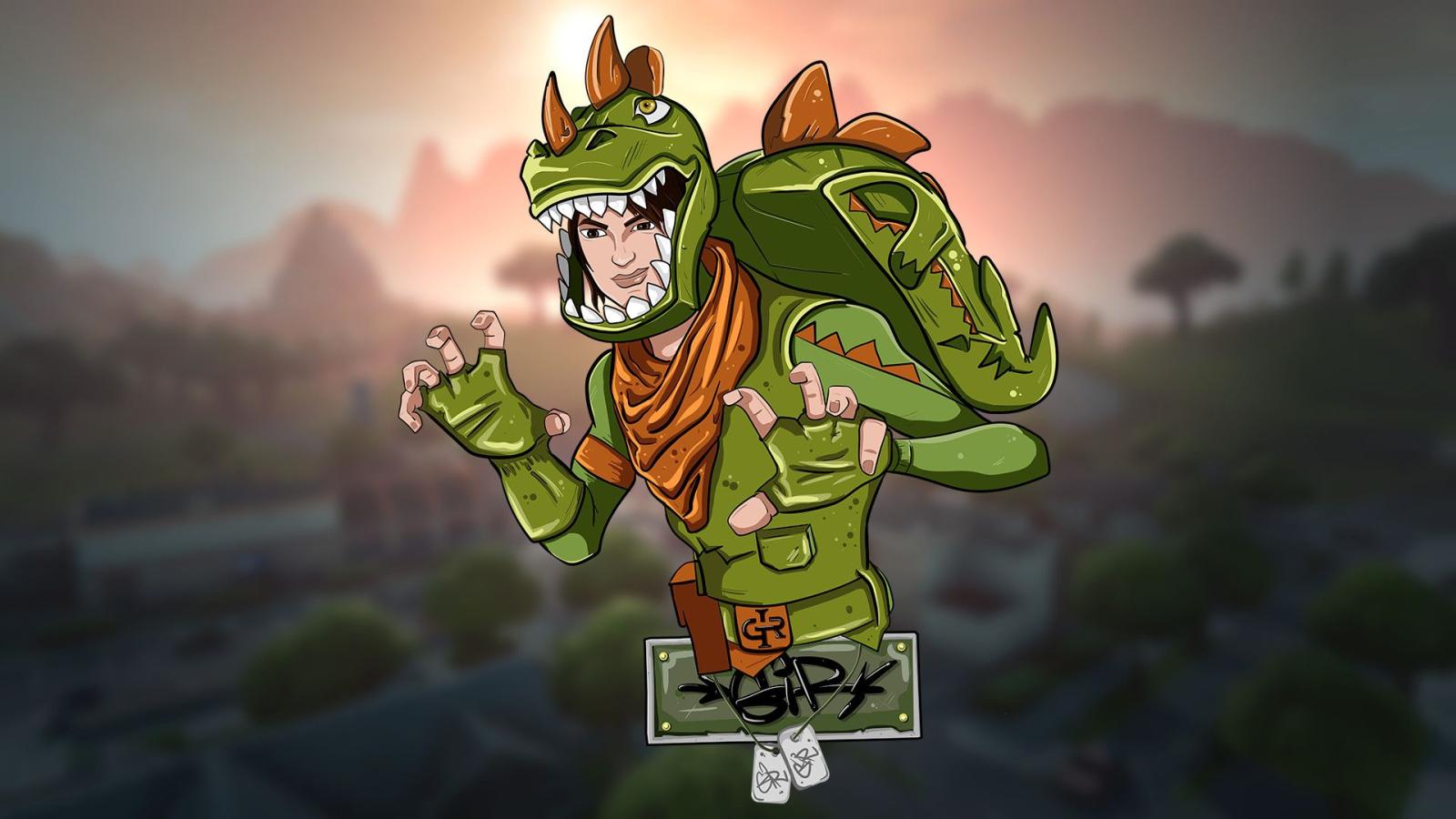 1920x1080 ArtStation - FORTNITE ILLUSTRATION - T-Rex skin, Yvette Jarosova