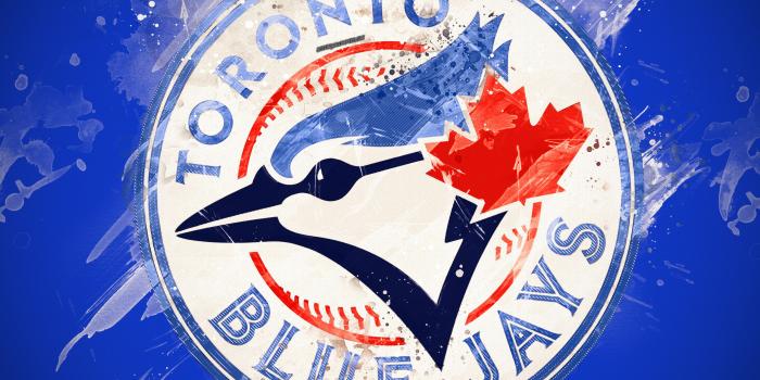 3840x2400 Download wallpapers Toronto Blue Jays, 4k, grunge art, logo