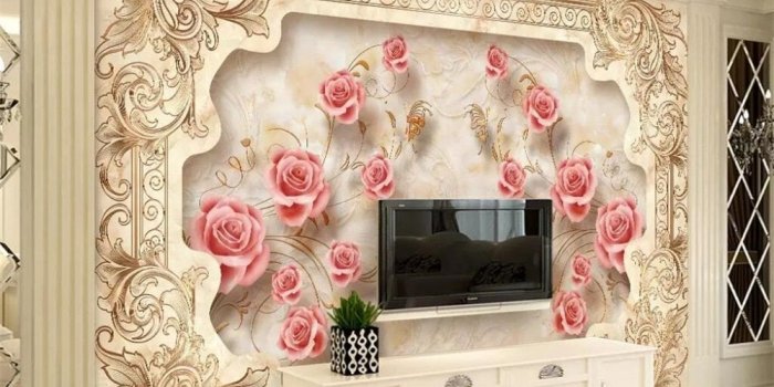1000x837 US $9.07 46% OFF|Aliexpress.com : Buy beibehang Custom Wallpaper 3d Photo  Mural Stereo Royal Flying Flower European Aristocratic Marble Background