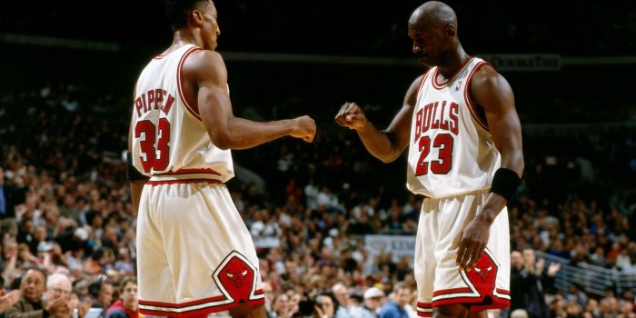1920x1080 Download wallpaper 1920x1080 scottie pippen, chicago bulls, michael