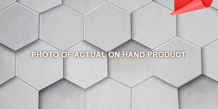 1000x1000 SC Wall Sticker ABSTRACT HEX SERIES (45CM x 10M) Honeycomb 3D Modern Gray  High Quality Self Adhesive Waterproof PVC Wallpaper Sticker