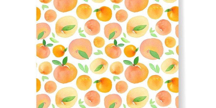 1060x1333 Self Adhesive Watercolor Orange Fresh Fruits Removable Wallpaper