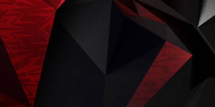 1440x2960 Aisha Jabeer — Abstract 3D Red and Black Polygons for Samsung...