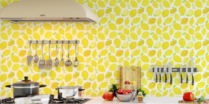 2446x1474 Lemon Wallpaper Watercolor Yellow Vibrant Wall Mural Self Adhesive Peel and  stick Removable Wallpaper Fruit Wallpaper Floral Wallpaper CC076