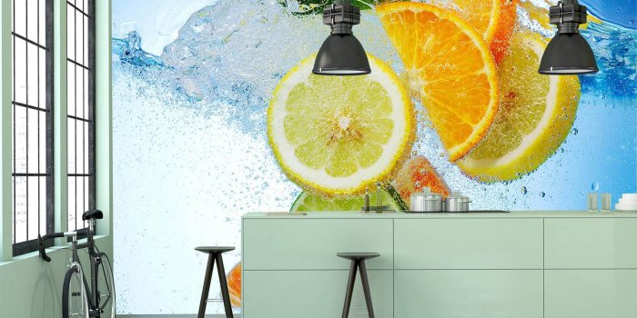 1600x1200 Wallpaper Online for Kitchen & Wall Murals - Citrus fruits in water