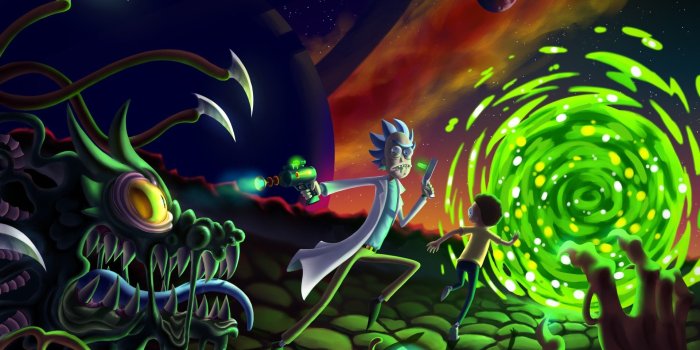 1920x1080 Download - Rick And Morty Wall Tapestry Free Wallpaper & Backgrounds