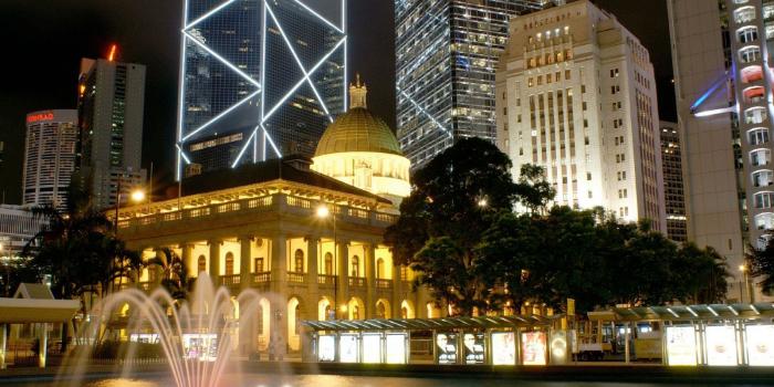 1600x900 Buildings & City: Hong Kong By Night, desktop wallpaper nr. 53778 by