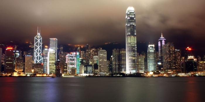 1680x1050 night hong kong buildings , Abstract, buildings, city, hong kong