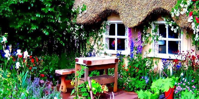 1024x768 English garden wallpaper | English garden wallpaper
