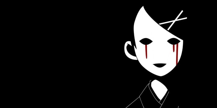 1332x850 Wallpaper white, black, Japanese, girl, kimono, bloody tears images