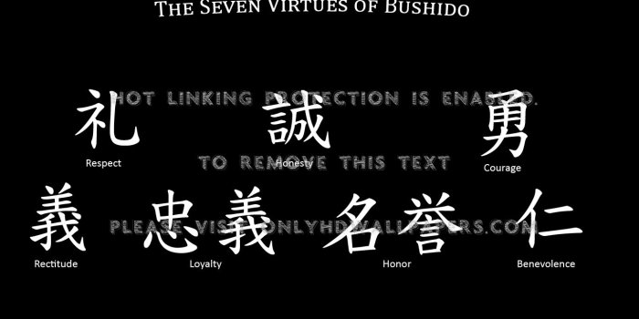 1366x768 text samurai symbol Japanese