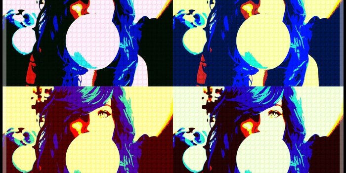 1280x894 Pop art,edit,girl,bubble gum,digital art - free photo from needpix.com